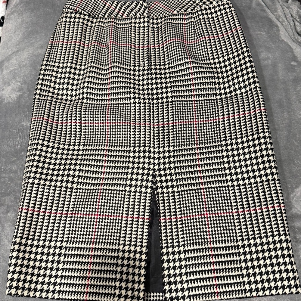Talbots Vintage Houndstooth 100% Wool Skirt - Picture 8 of 11